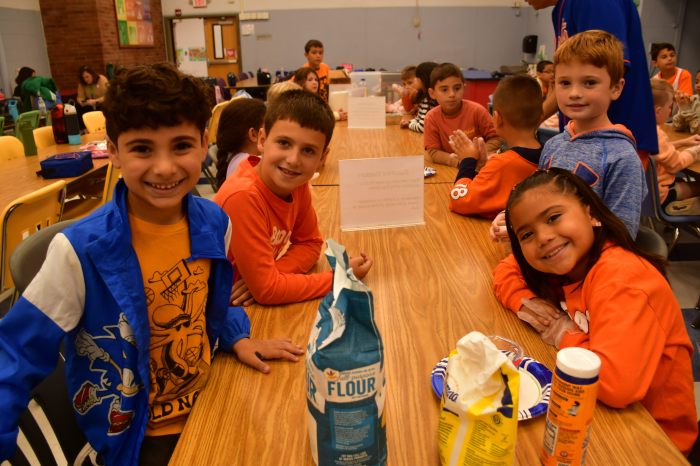 Second-grade students participated in the hands-on learning experience.