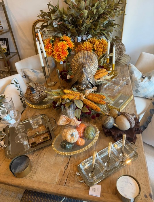 Li Luxe's home store features curated autumnal displays. 