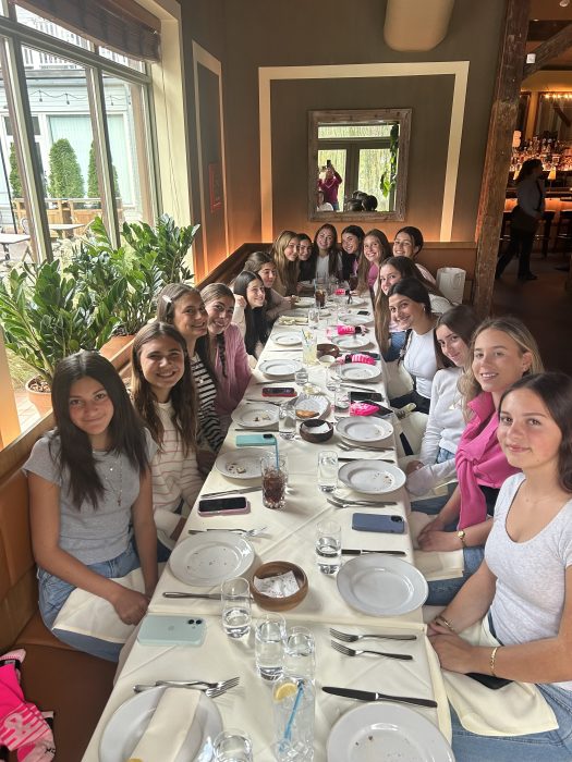 Roslyn Varsity Girls Soccer team at Felice Roslyn, organized by Gianna Disanti.