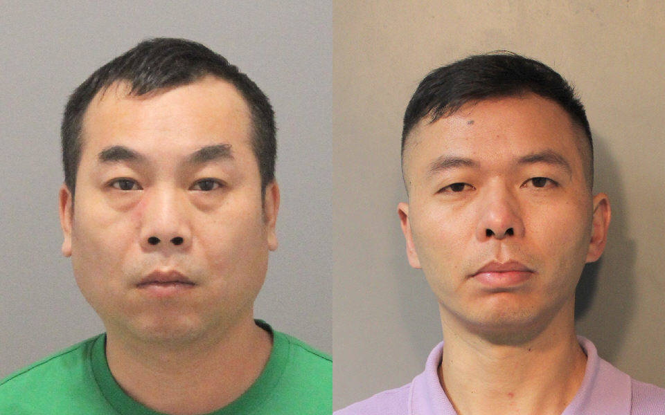 Jinqin Jiang, 46, of Brooklyn (L.) and Chengxiang Jiang, 40, of Queens (R.)
