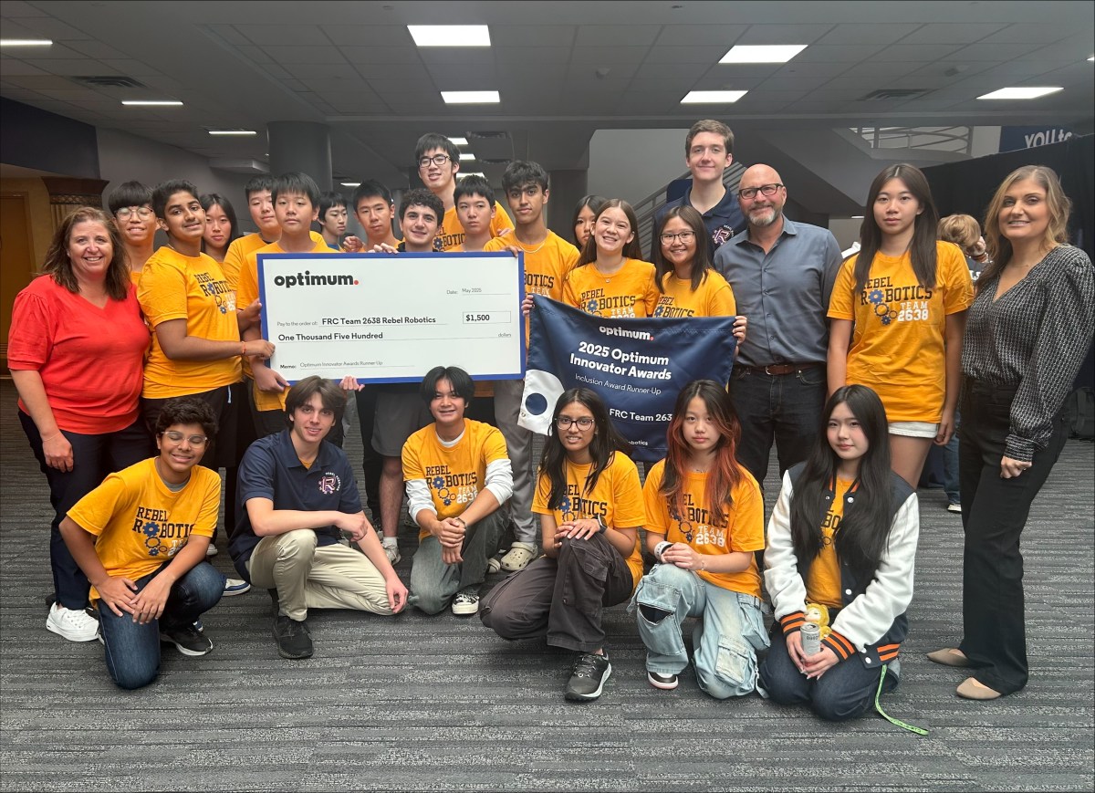 Rebel Robotics from Great Neck High School participated in Optimum's third annual Technology Innovation Summit & Hackathon.