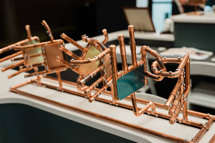 American Sign Language for "connection," sculpture made by Anthony Giordano.