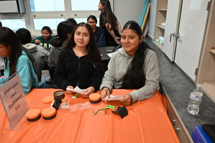 Middle schoolers participated in the Halloween fun.