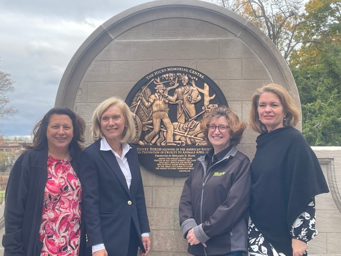 From (L.) to (R.) Council Member Mariann Dalimonte, Nassau County Comptroller Elaine Phillips, Karen Hicks Courts and North Hempstead Town Supervisor Jennifer DeSena.