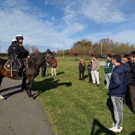 Nassau County Police with Port Washington high school students.