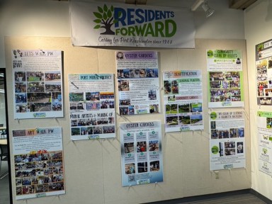 Residents Forward currently has an art exhibit on show at the Port Washington Library detailing its history.