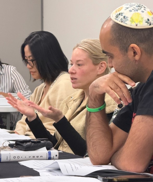 Great Neck Library Board of Trustees President Aliza Reicher read a possible law that could permit members of the public to participate via Zoom.