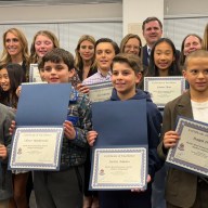 Shelter Rock Elementary student ambassadors were honored at a recent Manhasset Board of Education meeting.