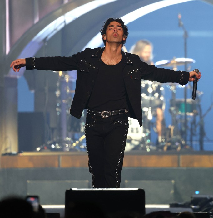 Joe Jonas of The Jonas Brothers Band, performs at the UBS Arena.