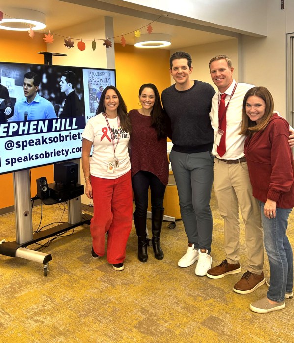 North Shore Central School District administrators with Stephen Hill.