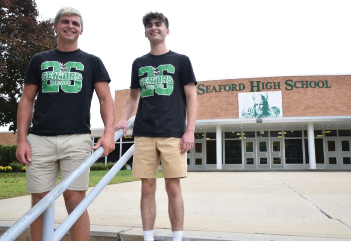 Matthew Kind and Brian Karaman were named the top two students of the Seaford High School Class of 2026.