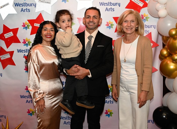 Cynthia Orellana, Travis Orellana, Davis Orellana, Travis Orellana and NassauCounty Comptroller Elaine Phillips.