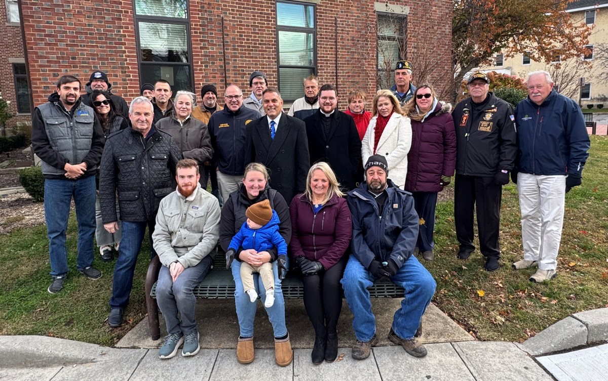 The Town of Oyster Bay dedicated a bench to veteran Reginald Butt Jr.