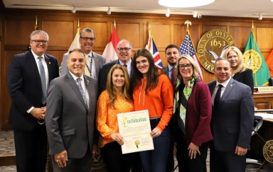 The Town of Oyster Day proclaimed "Color the World Orange Day"