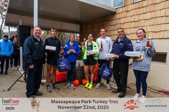 Several elected officials were present for the community gathering, including state Sen. Steve Rhoads (L.) and Oyster Bay Town Supervisor Joseph Saladino (second from R.).