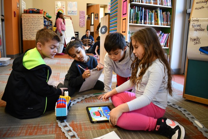 Students learned through Legos.