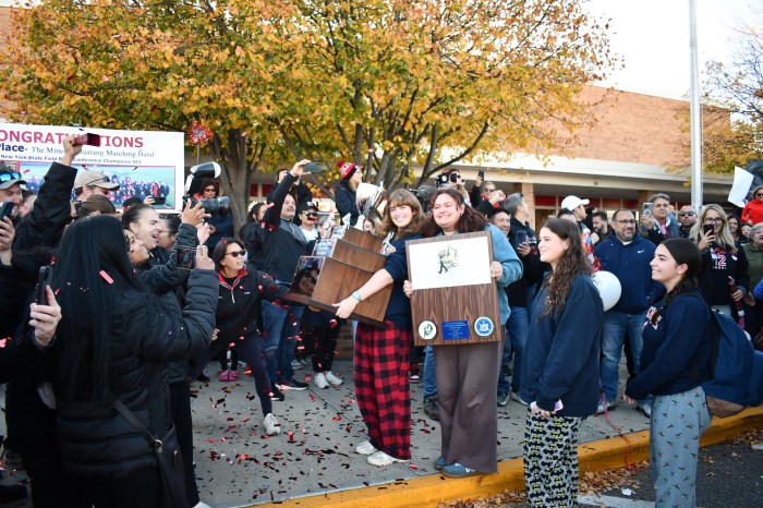 Photos and festivities as the Mineola Marching Band brings home the State Championship trophy.