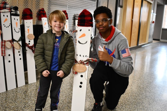 Kindergarten students were proud to learn from high schoolers.