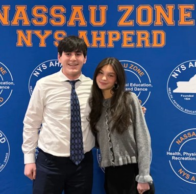 Max Lippmann and Sophia Papadopoulos were honored as Roslyn High School’s Outstanding Physical Education Students.