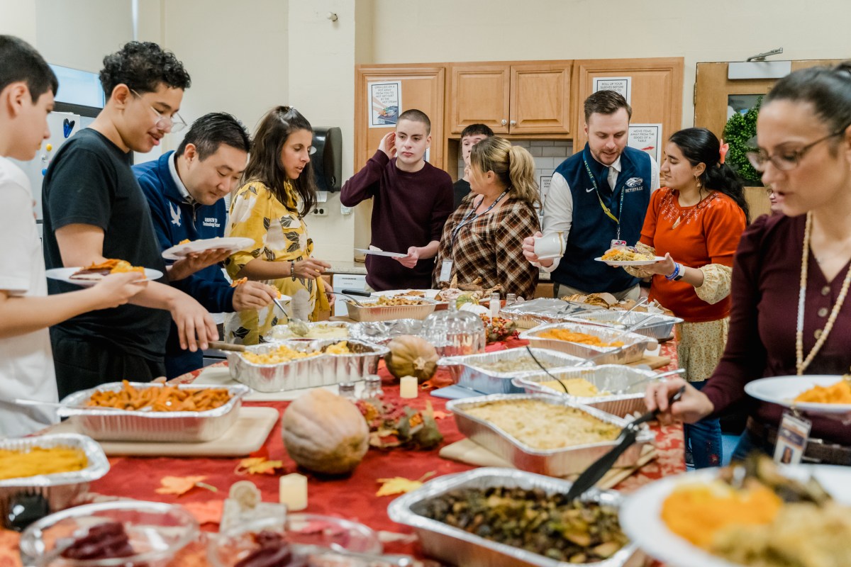 For the ninth consecutive year, Bethpage High School's ACE program transformed their classroom into a festive gathering space, hosting a Thanksgiving feast for students and staff.