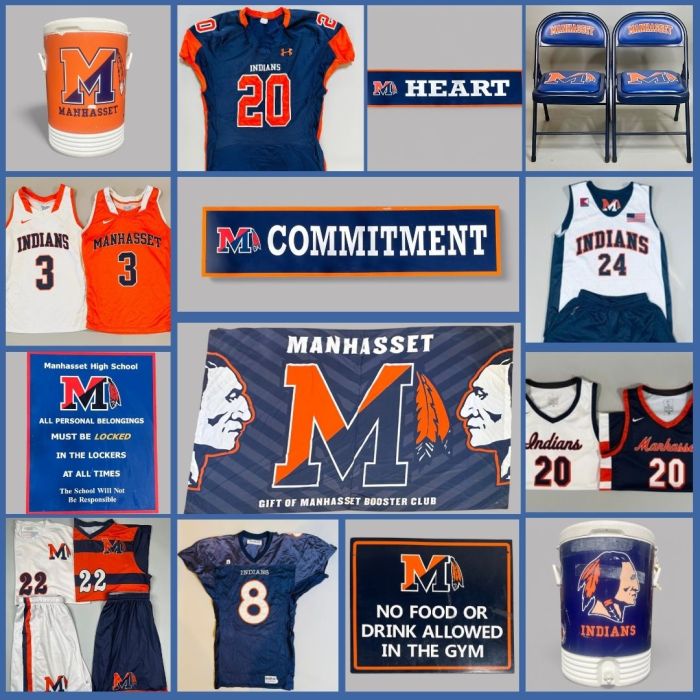 Manhasset Indians themed items that were up for auction on Culper's Online Auction & Estate Sales.