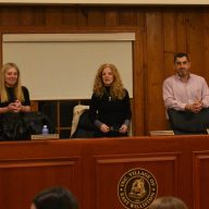 Mayor Parente at a recent East Williston board meeting