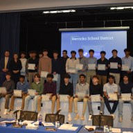 Herricks High School's varsity boys' soccer team won the AAA county championship