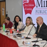 Mineola's Board of Education and administration at the Dec. 18 meeting.