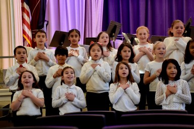 Floral Park-Bellerose School’s third grade chorus performed on Dec. 16.