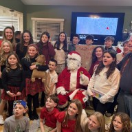 Santa visited Timothy Casey's extended family in Williston Park.