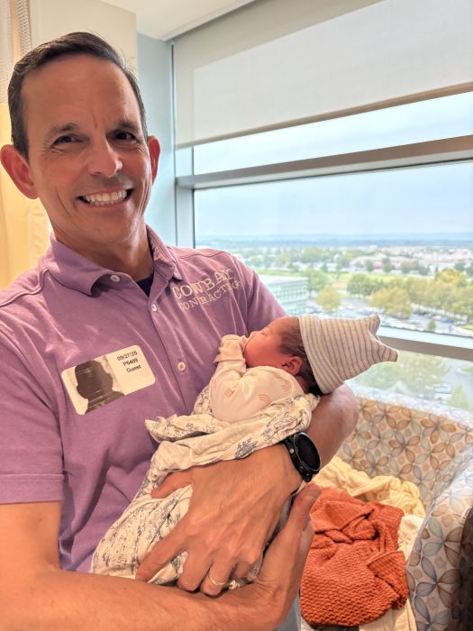 D'Alonzo with his granddaughter. 