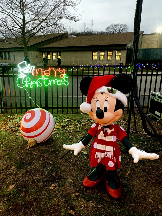 Village of East Hills Christmas decorations.