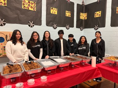 Hicksville High School’s Helping Hands Club volunteered at The Children’s Center annual Breakfast with Santa event.