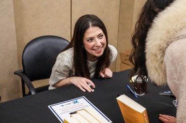 Author and Flower Hill resident Amy Blumenfeld discussed her new book, "Such Good People," at Sid Jacobson JCC.