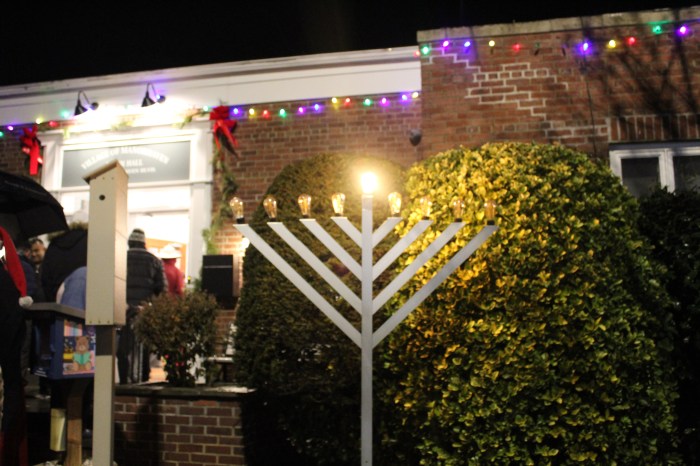 Village of Manorhaven menorah. 