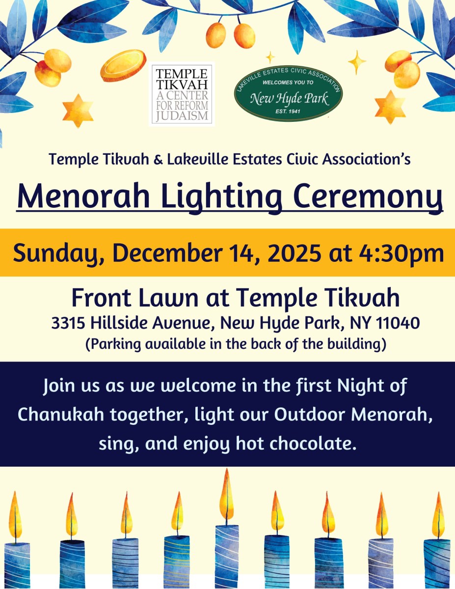 Menorah lighting flyer