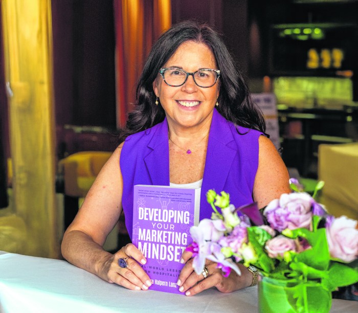 Leora Lanz at her book launch in Boston