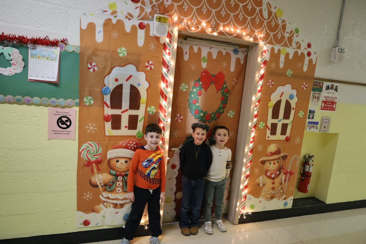 Gardiners Avenue Elementary School is a winter wonderland as all classroom doorways are decorated for the holiday season.