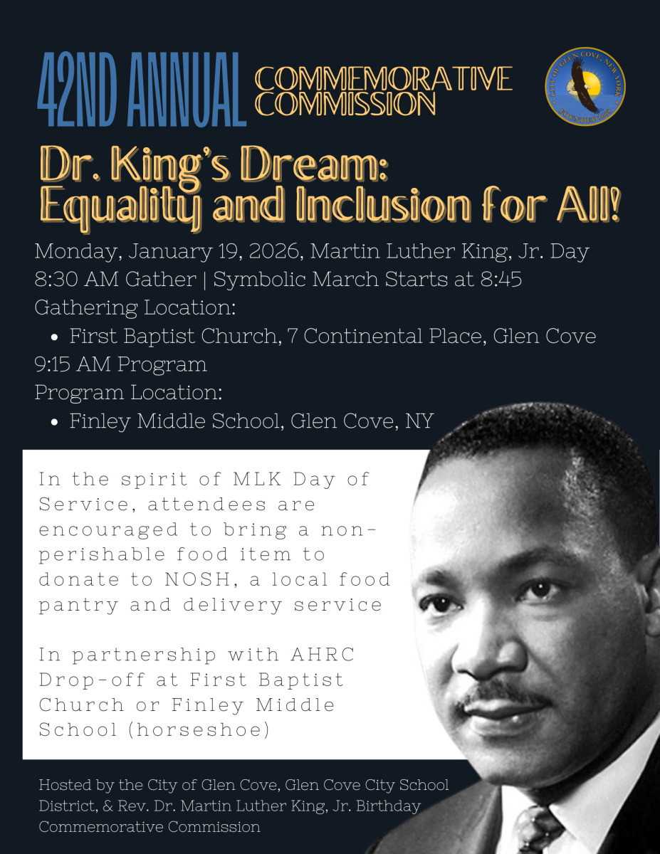 The City of Glen Cove is preparing for its annual Dr. Martin Luther King Jr. Day commemoration.