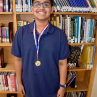 New Hyde Park Memorial High School eighth grader Christian Mathew won the school’s Spelling Bee contest on Dec. 17.