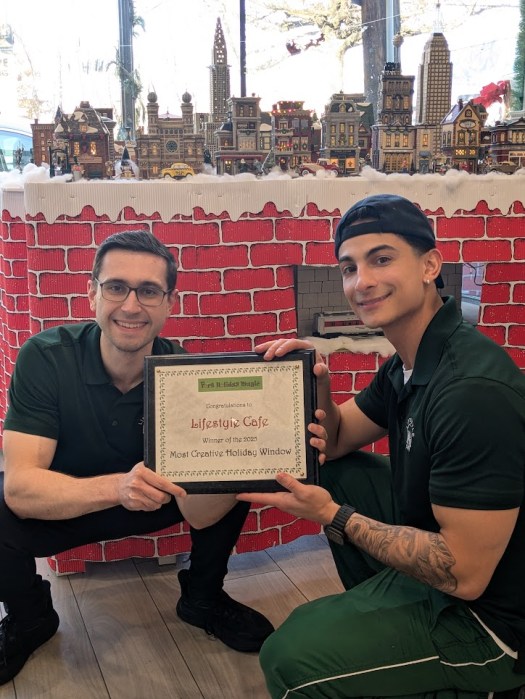 Lifestyle Cafe won Most Creatively Decorated Window. 