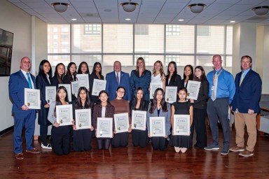 The Syosset High School Girls' Varsity Tennis team was honored by state legislators.
