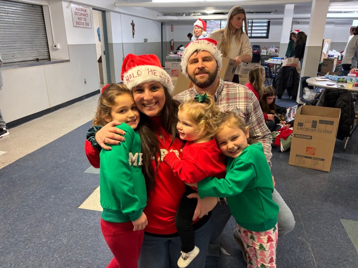 The foundation's sixth annual toy drive had 75 volunteers to wrap presents, including members of the Beagan family.