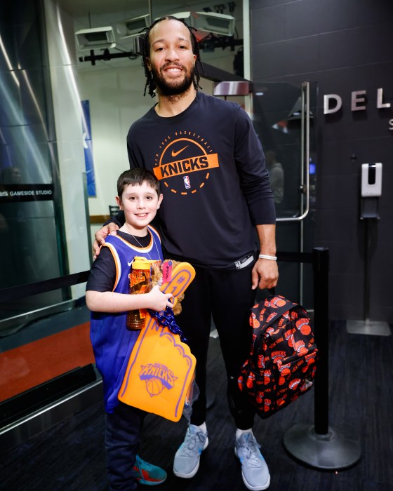 Aden Kneller was able to meet New York Knicks star Jalen Brunson at a recent game.