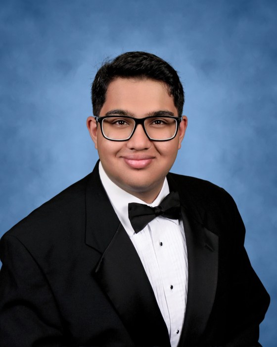 New Hyde Park Memorial High School’s Class of 2026 salutatorian Darsh Mirchandani.
