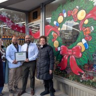 Beacon Pharmacy won best painted window from the Port Washington Chamber of Commerce Port Holiday Magic Window Decorating Contest.