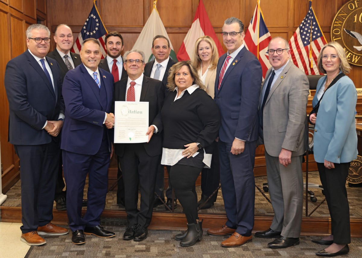 The Oyster Bay Town Board honored Syosset Rabbi Ron Csillag for Holocaust Remembrance Day.