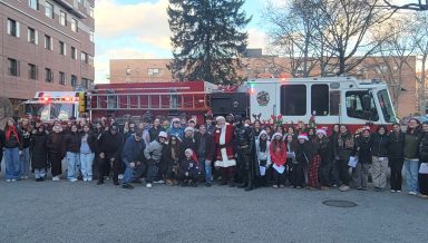 Mineola High School’s choir recently brought the joy of the season to NYU Langone with their annual caroling performance.
