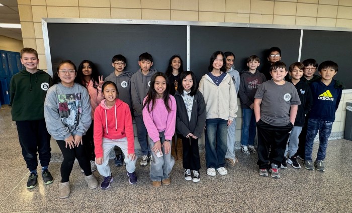 Musicians from Herricks Middle School at the music festival.