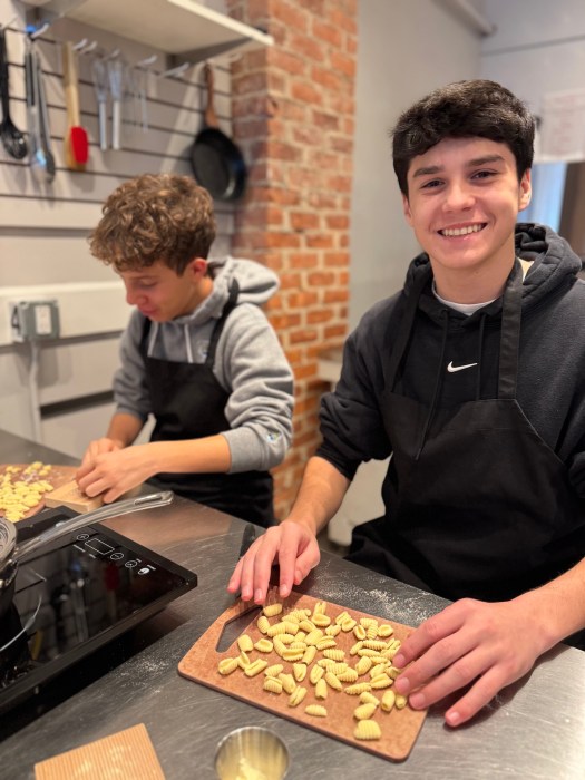 Manhasset Italian students at The Cooking Lab